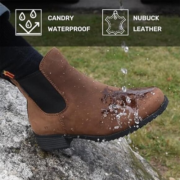 Comfy Women's Waterproof Leather Chelsea Boots Daily - Picture 1 of 7